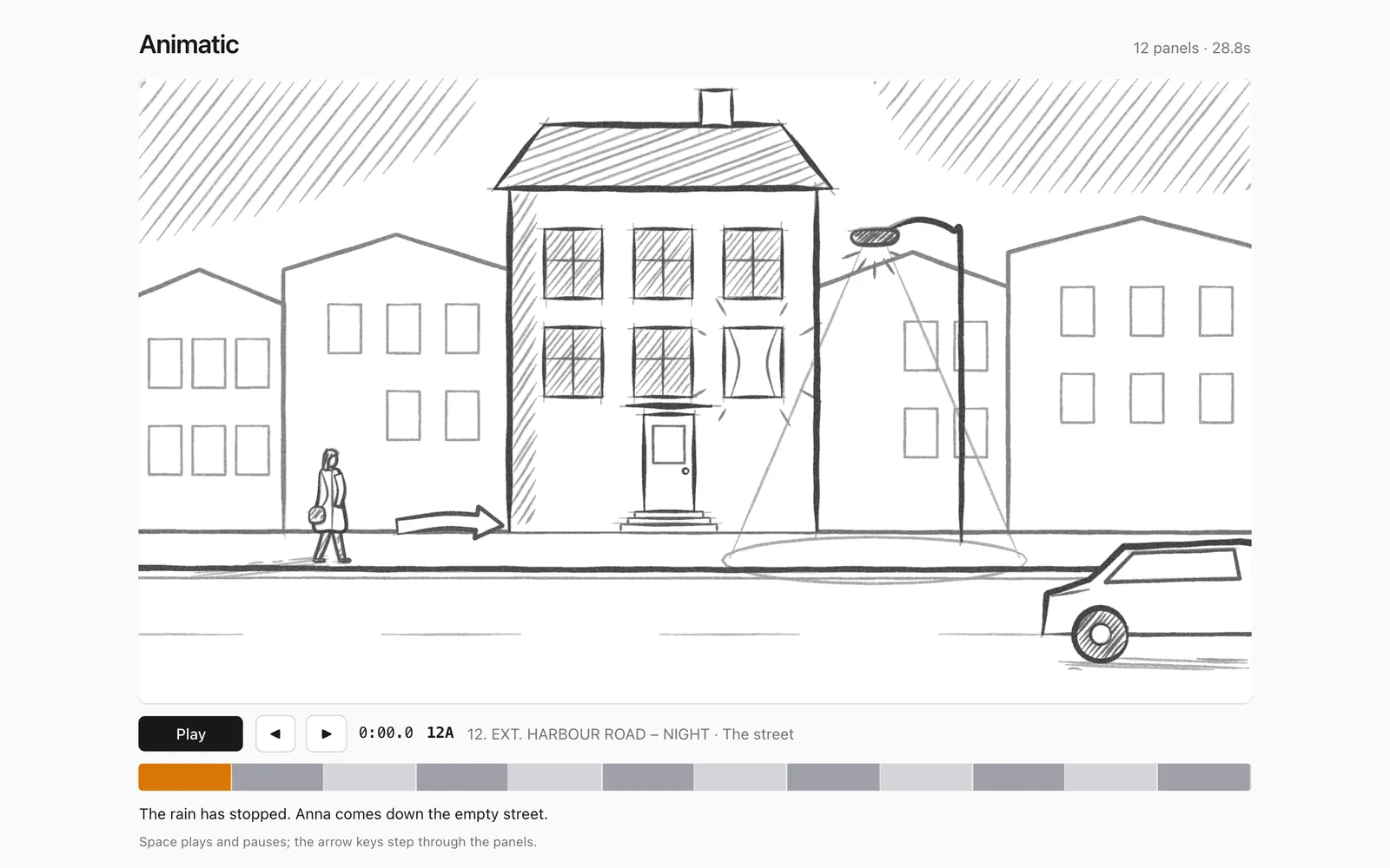 Screenshot: Animatic